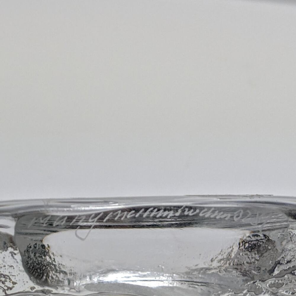 Mats Jonasson Sweden Signed Crystal Rabbit Paperweight Figurine Easter Bunny - Picture 4 of 12